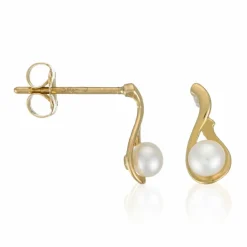 Boucles d'oreilles Goutte Perlée perle blanche or jaune-Instant d'Or Discount