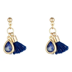 Boucles d'oreilles Johanna Lapis en laiton doré-Moonstone Hot