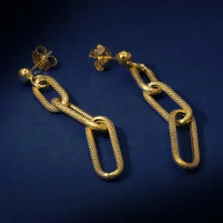 Boucles d'oreilles Lorenzo en Argent doré-By Rafaella Sale