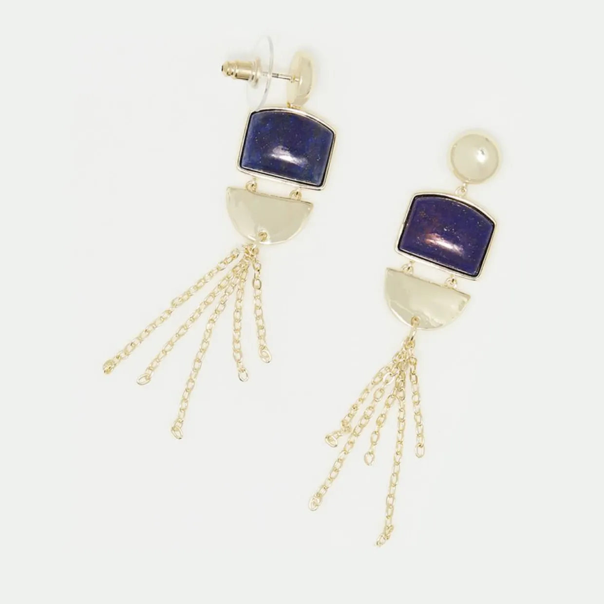 Boucles d'oreilles Peryne Lapis en Laiton doré-Moonstone Discount