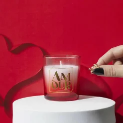 The Concept Factory Bougies^Bougie parfumée bague Amour rouge - 7.1x8.4x7.4 cm
