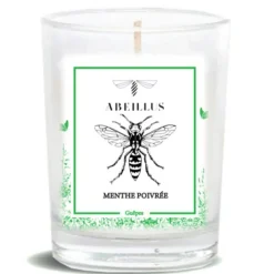 Bougie parfumée Jardin d'été Menthe poivrée ivoire - 45h-Abeillus Outlet