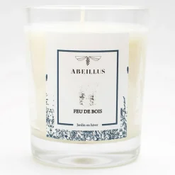 Abeillus Bougies^Bougie parfumée Jardin en hiver Feu de bois ivoire - 45h
