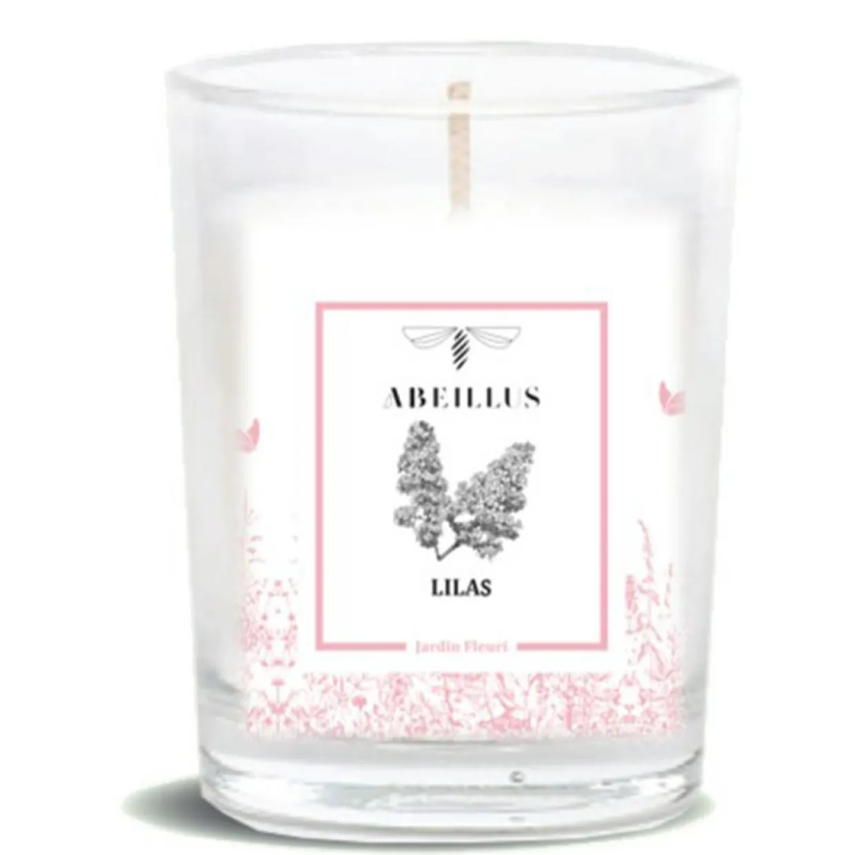 Abeillus Bougies^Bougie parfumée Jardin Fleuri Lilas ivoire - 45h
