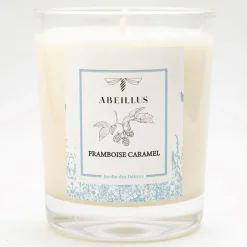 Abeillus Bougies^Bougie parfumée Jardin rêvé Jardin des délices Framboise caramel ivoire - 45h