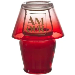 Bougie Parfumee Lampe Amour rouge - 9.7x12.5x9.7 cm-The Concept Factory New