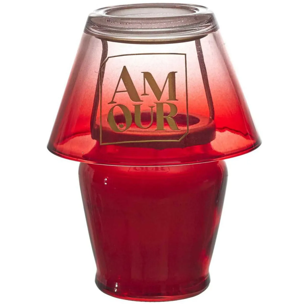Bougie Parfumee Lampe Amour rouge - 9.7x12.5x9.7 cm-The Concept Factory New