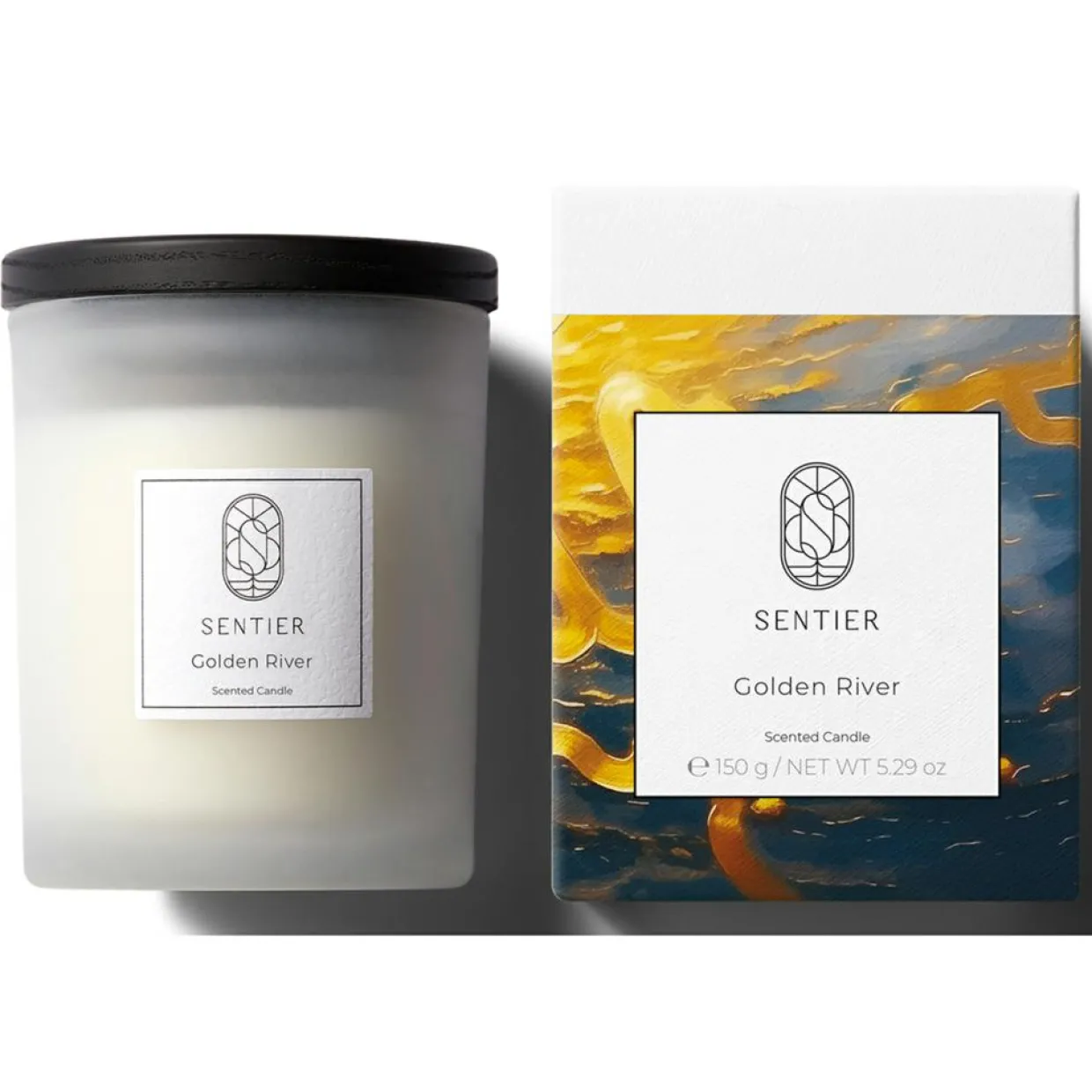 Bougie Rivière Dorée - 150 g-Sentier Hot