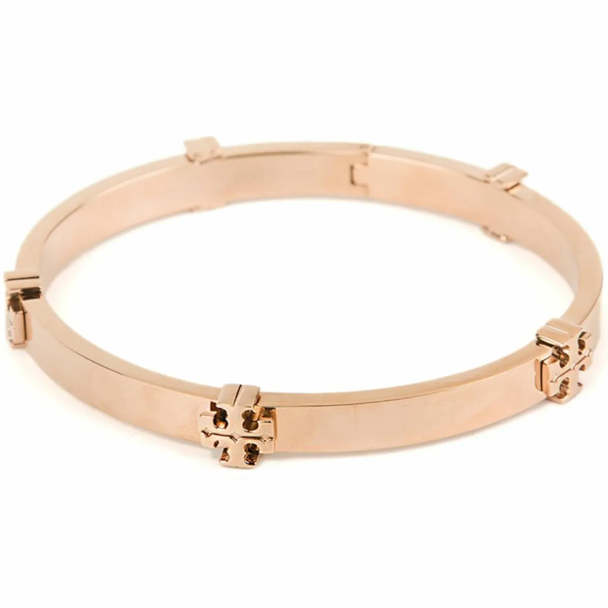 Bracelet à charnière avec logo classique rose doré-Tory Burch Sale
