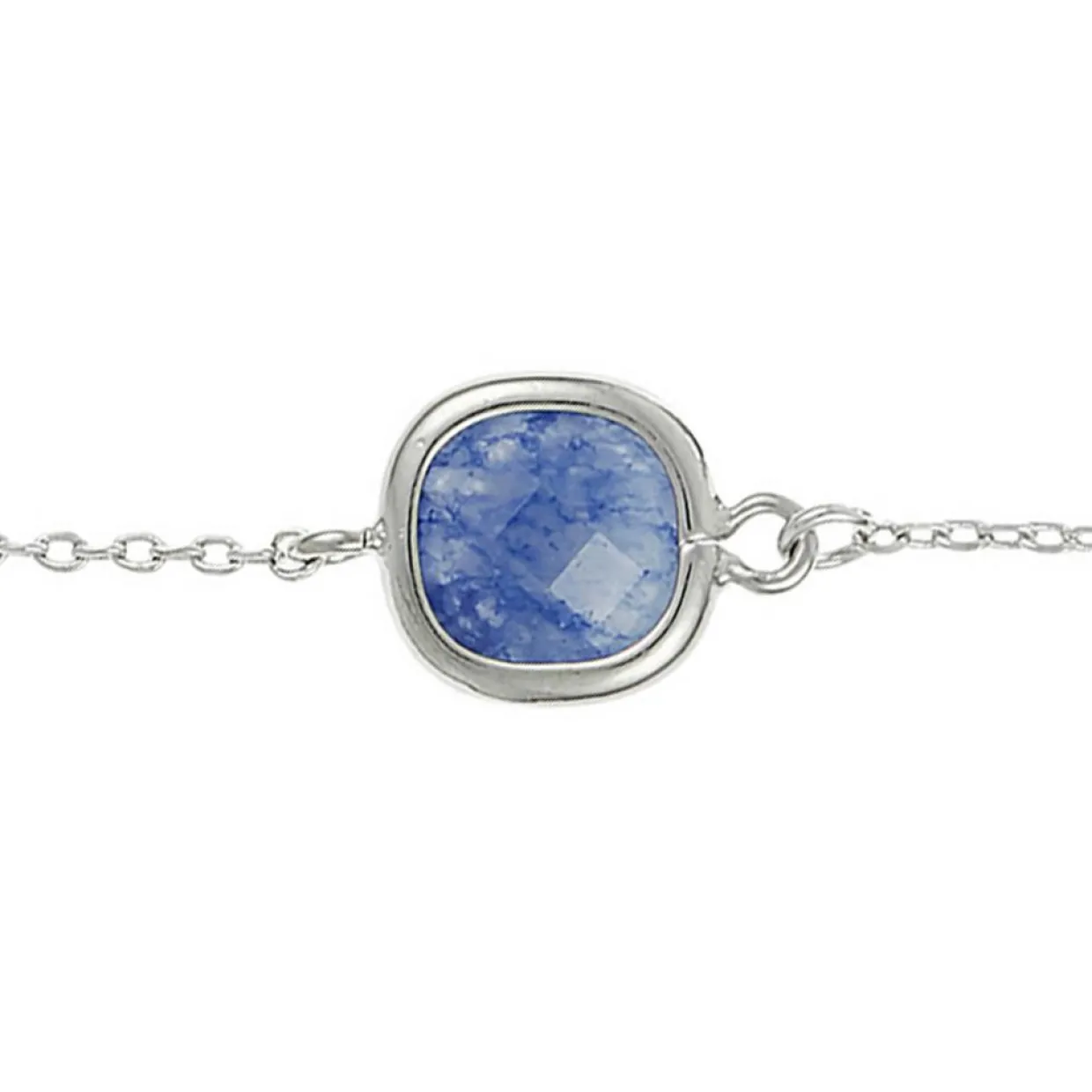 Bracelet Lilou Aventurine en laiton argenté-Moonstone Online