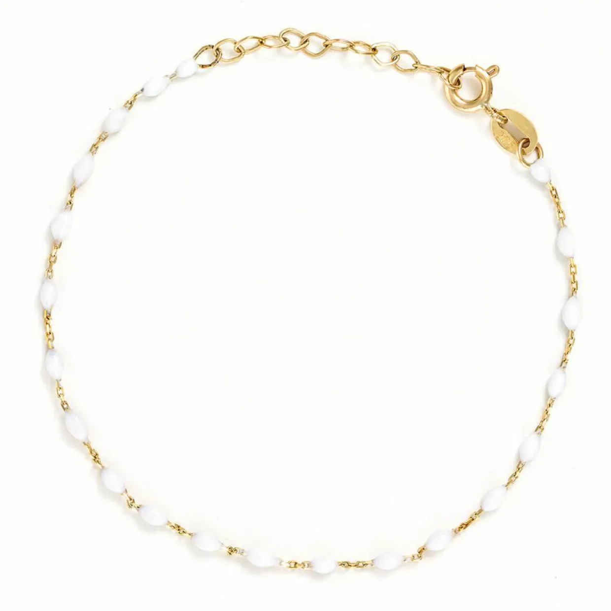 Bracelet Linea Email blanc or jaune-Instant d'Or Best