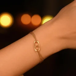 Bracelet Lucilla en Argent doré-By Rafaella Outlet