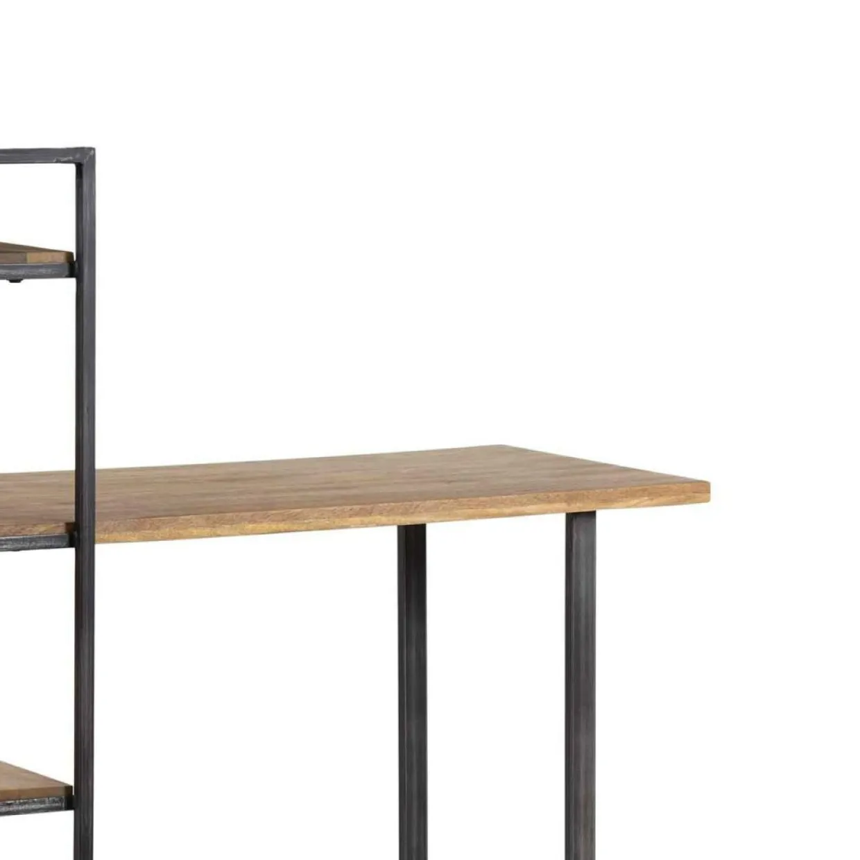 Bois & Chiffons Bureaux^Bureau avec étagère manguier stockholm noir - 130x60x130 cm