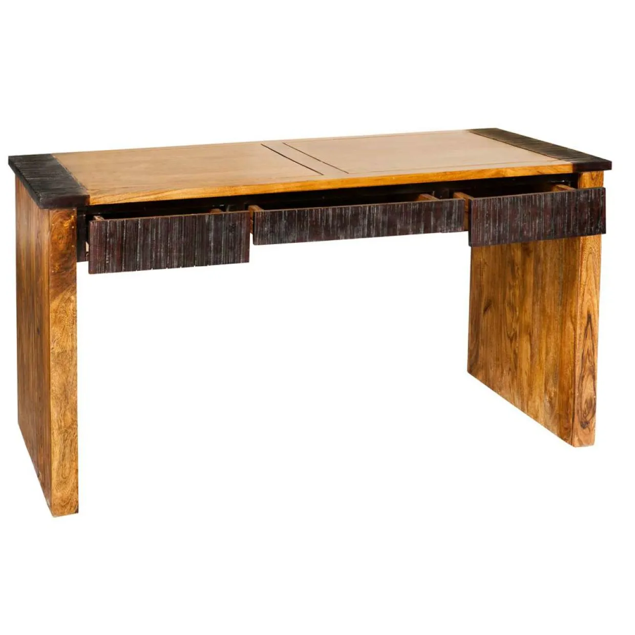 Bois & Chiffons Bureaux^Bureau en bois massif Acacia Moon Naturel - 140x70x76 cm