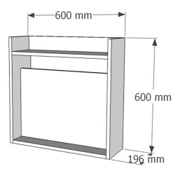 Bureau Laptop blanc/bois - 60x20x60 cm-Wooden Art Hot