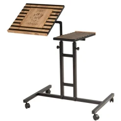 Wooden Art Bureaux^Bureau mobile à roulettes Glen 768 noir - 67x87x45.5 cm