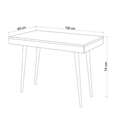 Wooden Art Bureaux^Bureau veronika blanc - 100x60x74 cm