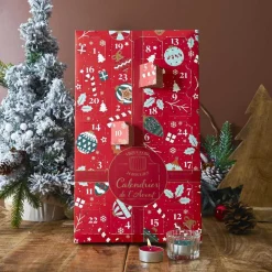 Calendrier de l'avent Photophores & Bougies Parfumées rouge - 21.7x37x4.2 cm-Home Deco Factory Hot