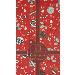 Calendrier de l'avent Photophores & Bougies Parfumées rouge - 21.7x37x4.2 cm-Home Deco Factory Hot