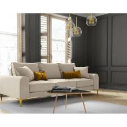 Mazzini Sofas Canapés^Canapé 4 places Madara beige - 237x102x90 cm