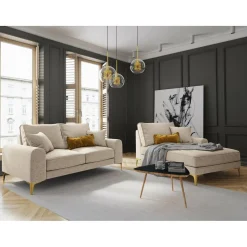 Canapé 2 places Madara beige - 172x102x90 cm-Mazzini Sofas