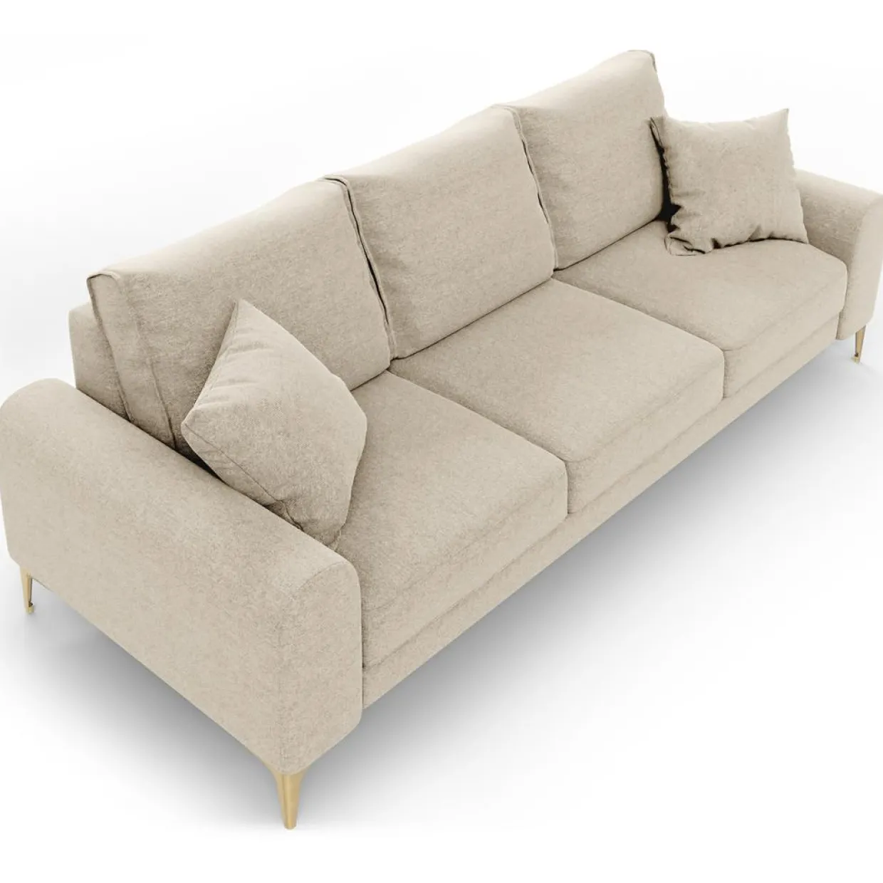 Mazzini Sofas Canapés^Canapé 3 places Madara beige - 222x102x90 cm