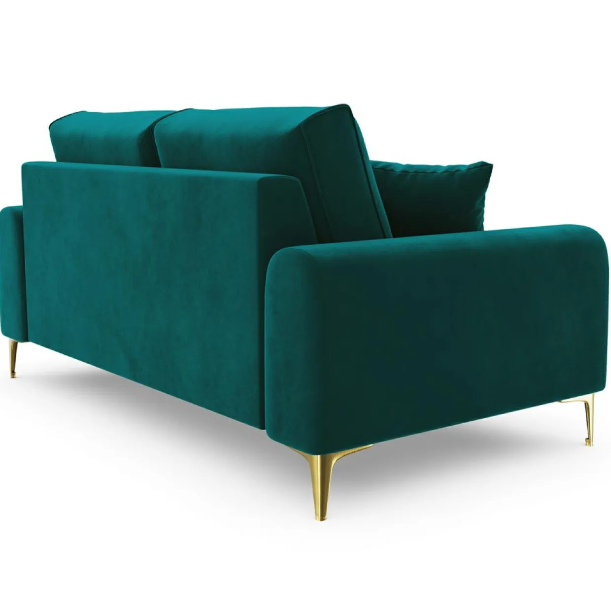 Canapé 2 places velours madara turquoise - 172x102x90 cm-Mazzini Sofas