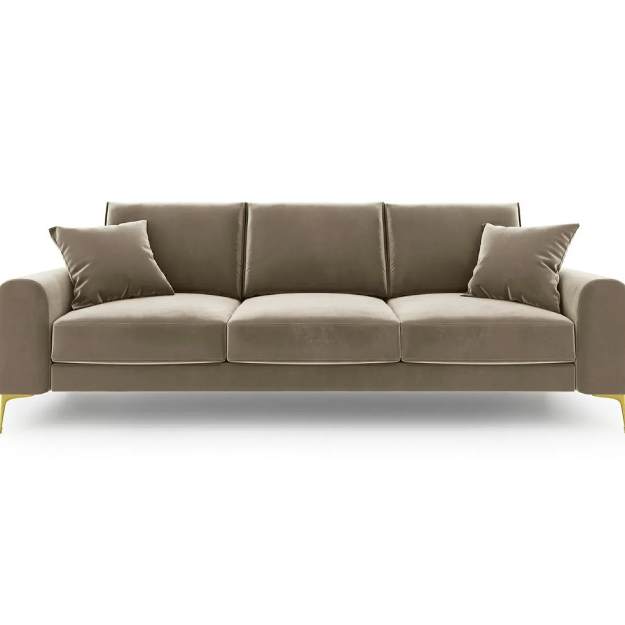 Canapé 3 places velours madara beige - 222x102x90 cm-Mazzini Sofas Outlet