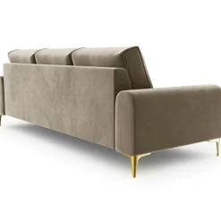 Canapé 3 places velours madara beige - 222x102x90 cm-Mazzini Sofas Outlet