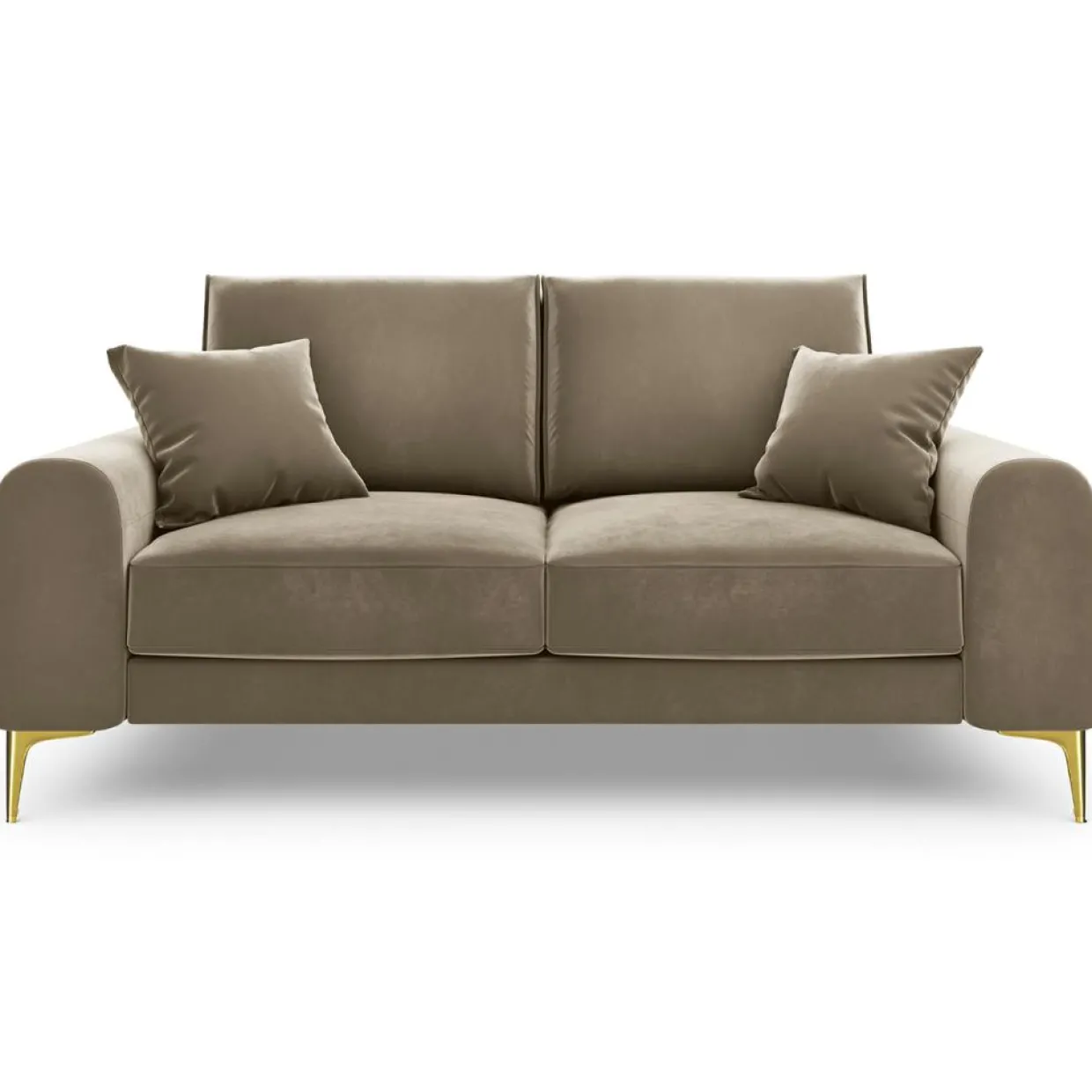 Canapé 2 places velours madara beige - 172x102x90 cm-Mazzini Sofas Online