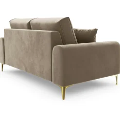 Canapé 2 places velours madara beige - 172x102x90 cm-Mazzini Sofas Online