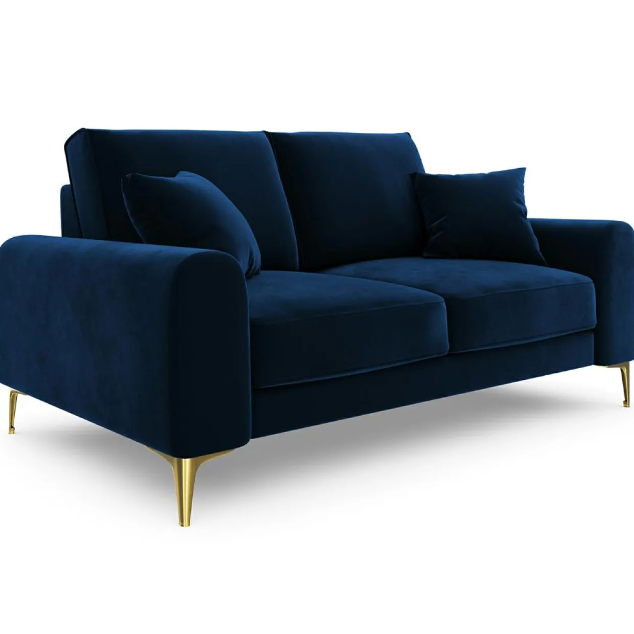Mazzini Sofas Canapés^Canapé 2 places velours madara bleu roi - 172x102x90 cm