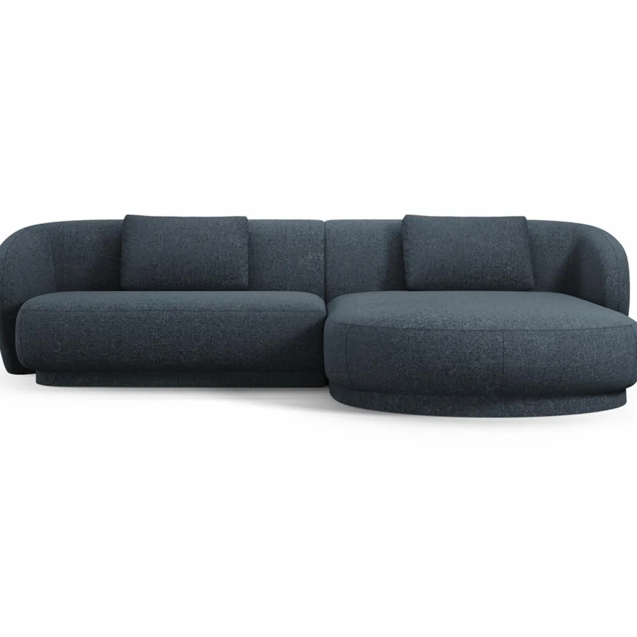 Canapé angle droit Linden Chenille 4 Places bleu - 289x177x72 cm-Mazzini Sofas Outlet