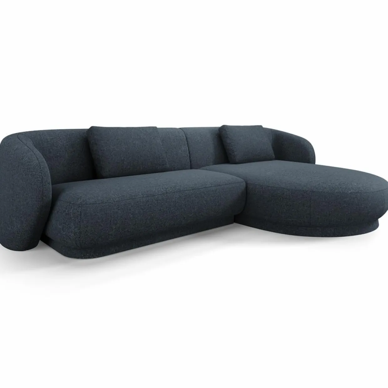 Canapé angle droit Linden Chenille 4 Places bleu - 289x177x72 cm-Mazzini Sofas Outlet