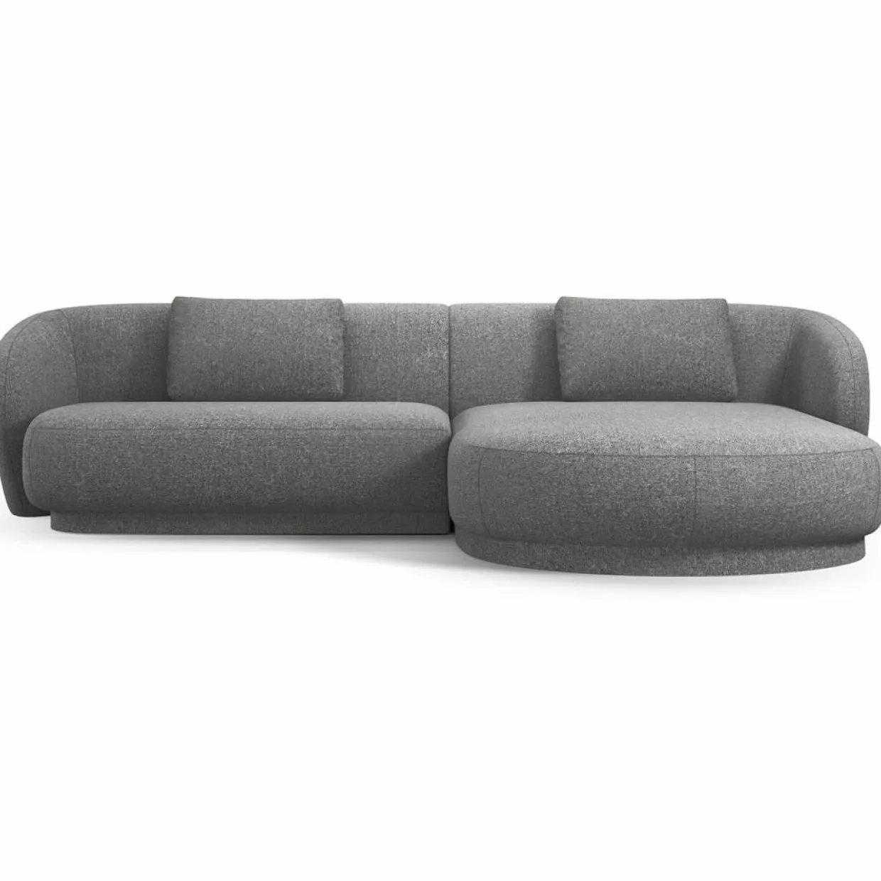 Mazzini Sofas Canapés^Canapé angle droit Linden Chenille 4 Places gris foncé - 289x177x72 cm