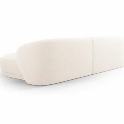 Canapé angle droit Linden Chenille 4 Places beige clair - 289x177x72 cm-Mazzini Sofas Discount
