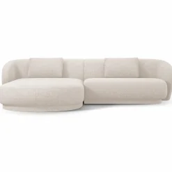 Canapé angle gauche Linden Chenille 4 Places beige - 289x177x72 cm-Mazzini Sofas Online