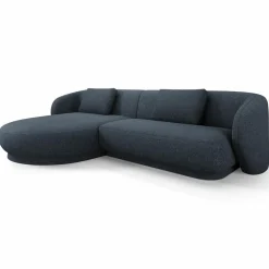 Mazzini Sofas Canapés^Canapé angle gauche Linden Chenille 4 Places bleu - 289x177x72 cm