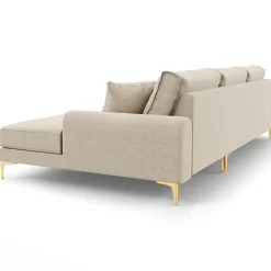 Mazzini Sofas Canapés^Canapé d'angle droit 5 places Madara beige - 254x182x90 cm