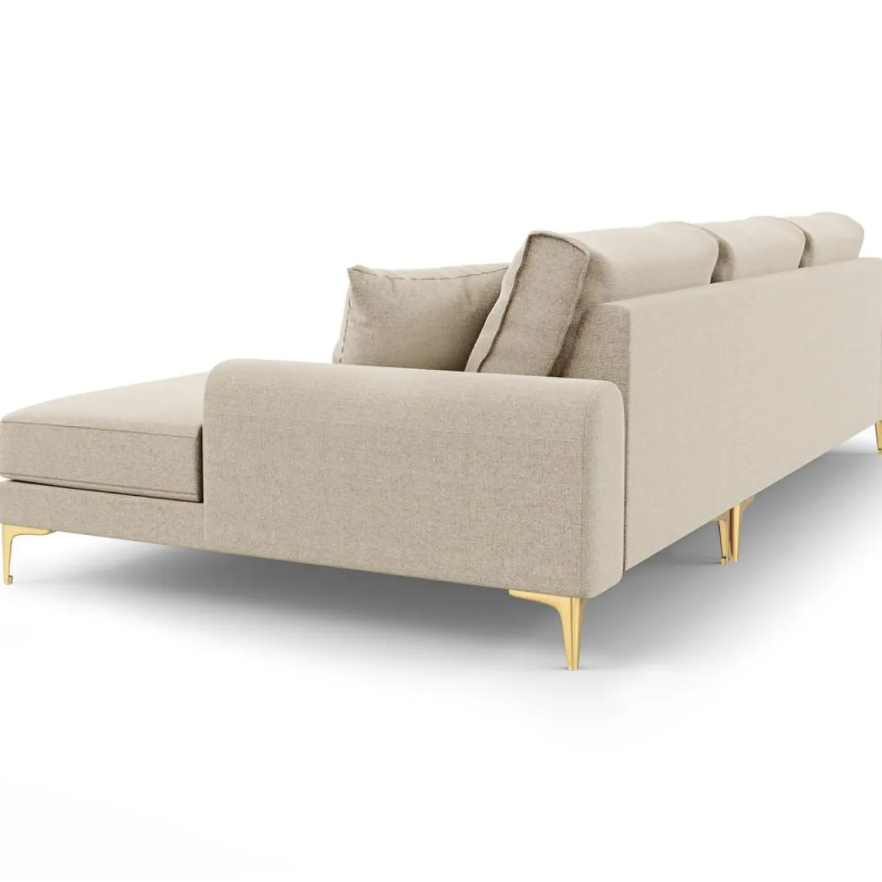 Mazzini Sofas Canapés^Canapé d'angle droit 5 places Madara beige - 254x182x90 cm