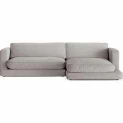 Canapé d'angle droit Daphne 4 Places Gris chaud - 270x170x86 cm-Mazzini Sofas