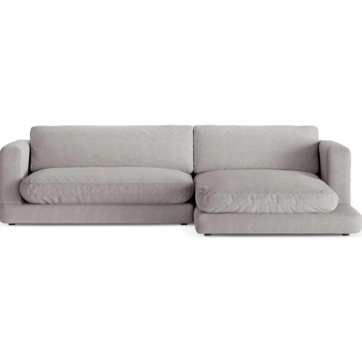 Canapé d'angle droit Daphne 4 Places Gris chaud - 270x170x86 cm-Mazzini Sofas