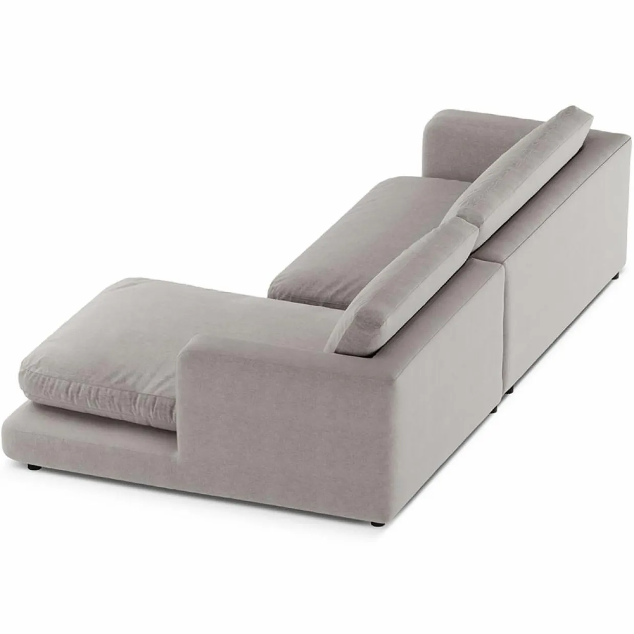 Canapé d'angle droit Daphne 4 Places Gris chaud - 270x170x86 cm-Mazzini Sofas
