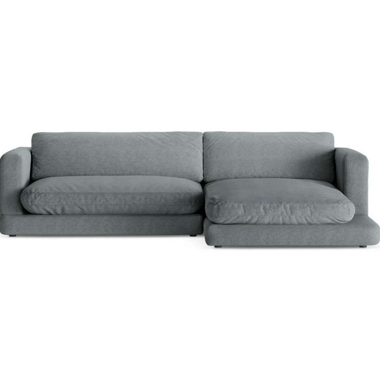 Mazzini Sofas Canapés^Canapé d'angle droit Daphne 4 Places Gris Foncé - 270x170x86 cm