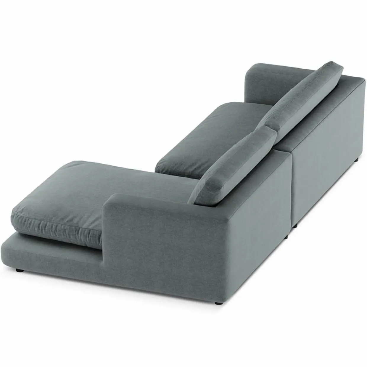 Mazzini Sofas Canapés^Canapé d'angle droit Daphne 4 Places Gris Foncé - 270x170x86 cm