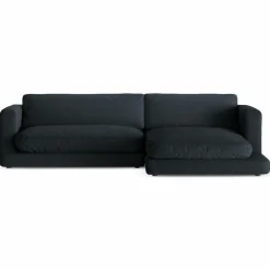 Canapé d'angle droit Daphne 4 Places Noir - 270x170x86 cm-Mazzini Sofas New