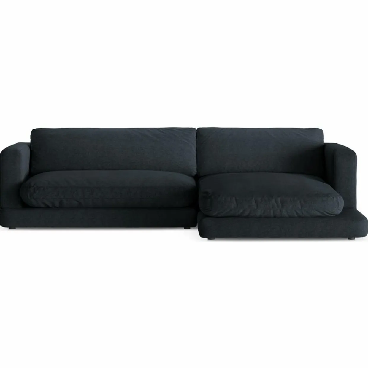 Canapé d'angle droit Daphne 4 Places Noir - 270x170x86 cm-Mazzini Sofas New