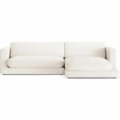 Mazzini Sofas Canapés^Canapé d'angle droit Daphne 4 Places Ivoire - 270x170x86 cm