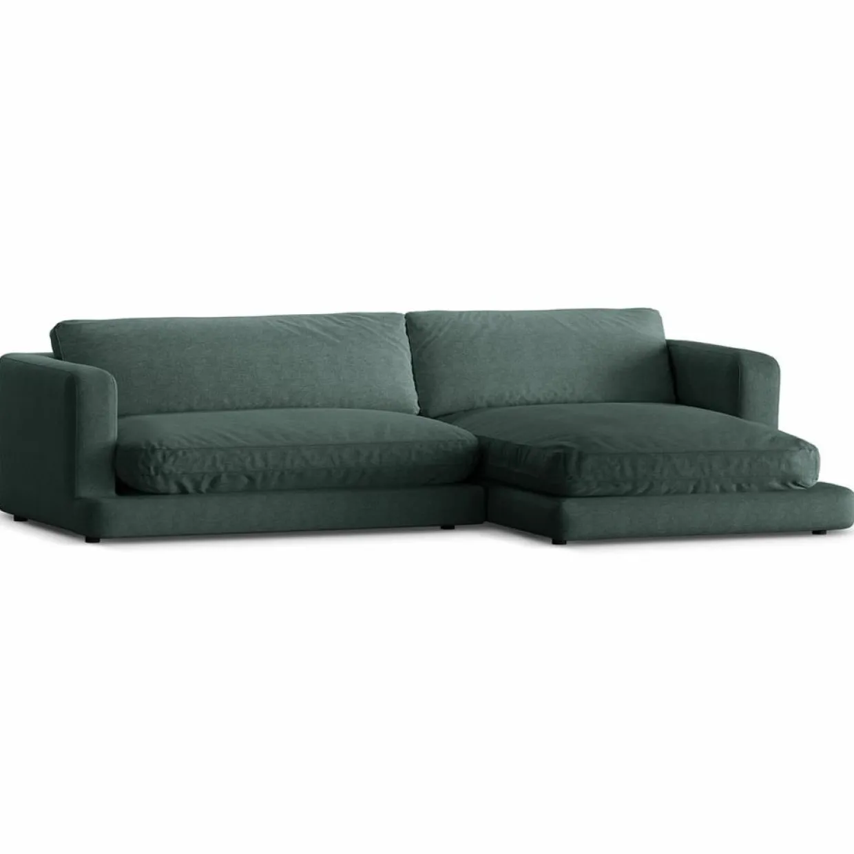 Mazzini Sofas Canapés^Canapé d'angle droit Daphne 4 Places Vert mousse - 270x170x86 cm