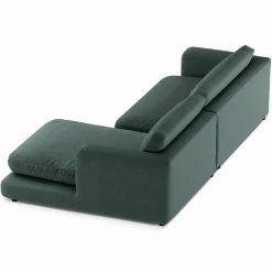 Mazzini Sofas Canapés^Canapé d'angle droit Daphne 4 Places Vert mousse - 270x170x86 cm